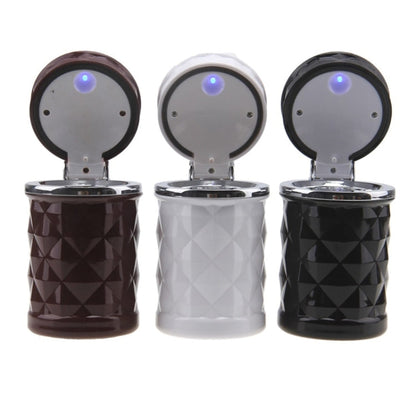 Diamond Facets Car Ashtray with LED Light, with LED Light(Black), with LED Light(White)