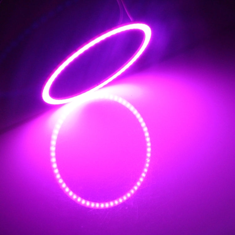 80mm 5W 180LM Angel Eyes Circles Car Headlight COB LED Lights for Vehicles, DC 12-24V, 80mm Red Light, 80mm Pink Light, 80mm Green Light