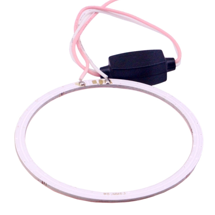 80mm 5W 180LM Angel Eyes Circles Car Headlight COB LED Lights for Vehicles, DC 12-24V, 80mm Red Light, 80mm Pink Light, 80mm Green Light