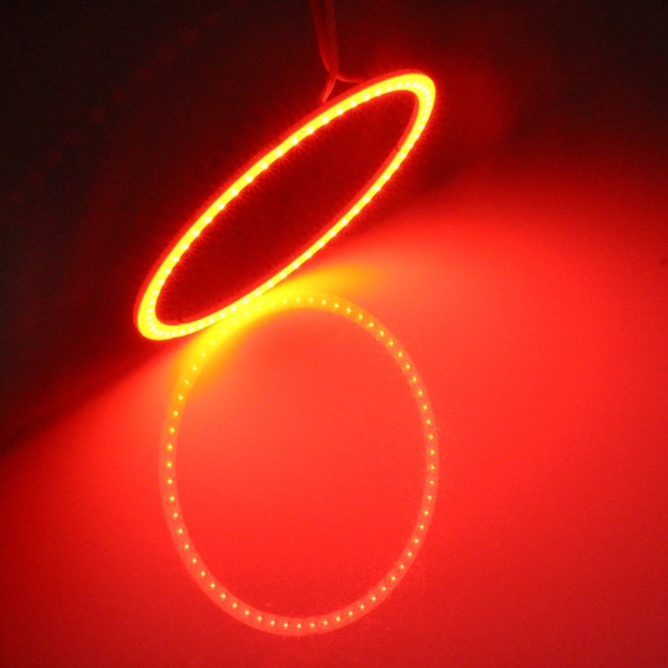 80mm 5W 180LM Angel Eyes Circles Car Headlight COB LED Lights for Vehicles, DC 12-24V, 80mm Red Light, 80mm Pink Light, 80mm Green Light