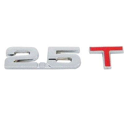 3D Universal Decal Chromed Metal Car Emblem Badge Sticker Car Trailer Gas Displacement Identification, Size: 8.5x2.5 cm, 2.5T, 2.8T, 3.0T, 1.6T, 1.8T, 2.0T
