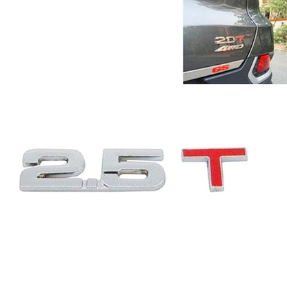 3D Universal Decal Chromed Metal Car Emblem Badge Sticker Car Trailer Gas Displacement Identification, Size: 8.5x2.5 cm, 2.5T, 2.8T, 3.0T, 1.6T, 1.8T, 2.0T