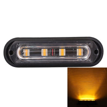 12W 720LM 4-LED 18 Flash Patterns Car Strobe Emergency Warning Light Lamp, DC 12V, 4-LED Yellow Light