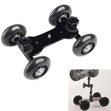 DEBO First Generation Camera Truck / Floor Table Video Slider Track Dolly Car for DSLR Camera / Camcorders, Black