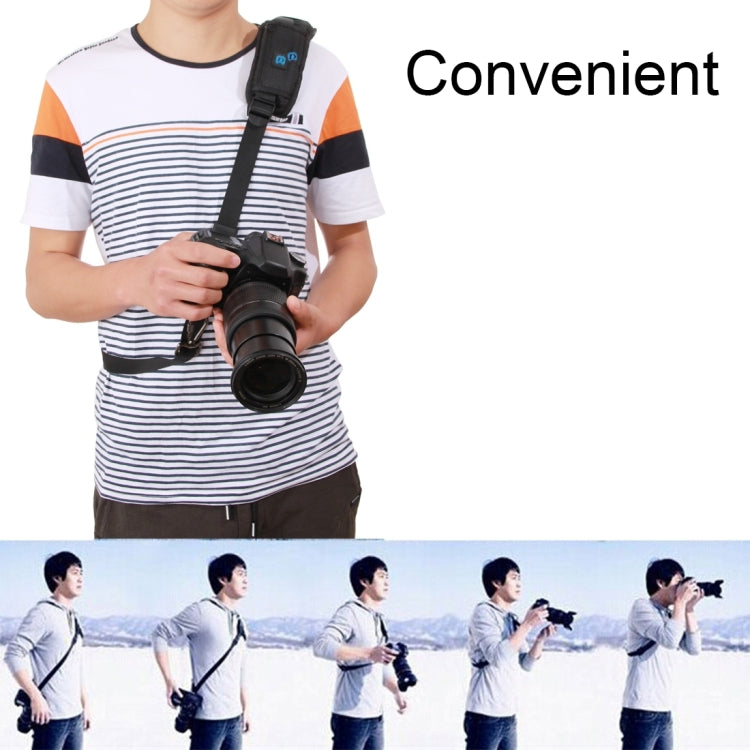 Quick Release Anti-Slip Soft Pad Nylon Single Shoulder Camera Strap with Metal Hook for SLR / DSLR Cameras