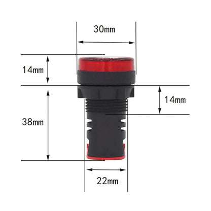12V AD16-22D / S 22mm LED Signal Indicator Light Lamp, 12V