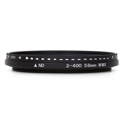 58mm ND Fader Neutral Density Adjustable Variable Filter ND 2 to ND 400 Filter, 58mm