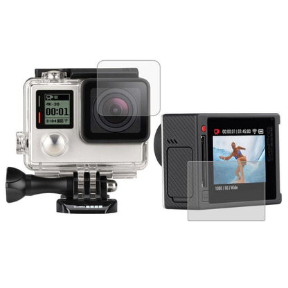 Ultra Clear LCD Screen Protector + Housing Glass Lens Protector Film for GoPro HERO4 Silver Camera, HERO4 Silver