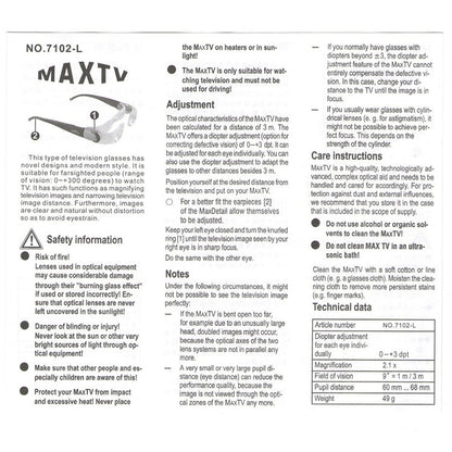 7012L 2.1X TV Magnification Glasses for Hyperopia People (Range of Vision: 0 to +300 Degrees)