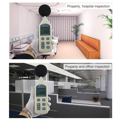 Digital Sound Level Meter (Range: 30~130dBA, 35~130dBC)