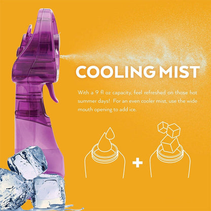 YC-8333 Hand-held Water Spray Fan (Color Random Delivery), YC-8333 Purple, YC-8333 Green