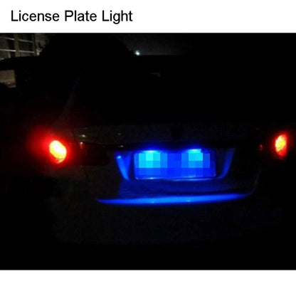 2 PCS T10 1.5W 60LM 1 LED Dark Blue COB LED Brake Light for Vehicles, DC12V