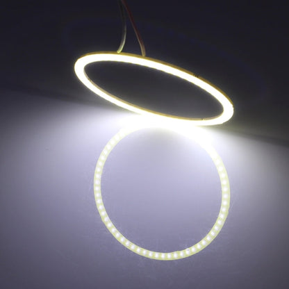 70mm 5W 180LM Angel Eyes Circles Car Headlight COB LED Lights for Vehicles, DC 12-24V, 70mm Blue Light, 70mm White Light