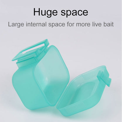 Plastic Live Earthworm Fishing Tackle Box Bug Shrimp Bait Box, Bug Shrimp Bait Box