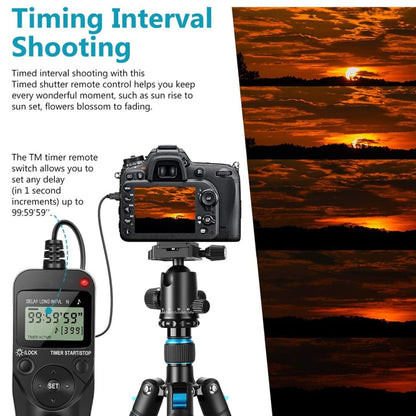 Aputure AP-TR3N LCD Timer Remote Cord for Nikon D5100，D3100, D7000, D5000, D90, AP-TR3N