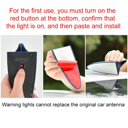 Solar Shark Fin High-positioned Alarm Light, Gold, Blue, Gray, Red
