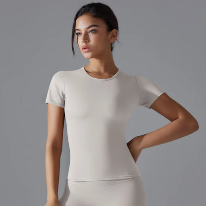 Yoga Vest Training Fitness Top Windproof Running Suit Solid Colour Cycling Fitness Quick Dry Women's Sweatshirt