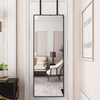 Metal Frame Over the Door Full Length Mirror, 28cm W x 78cm H