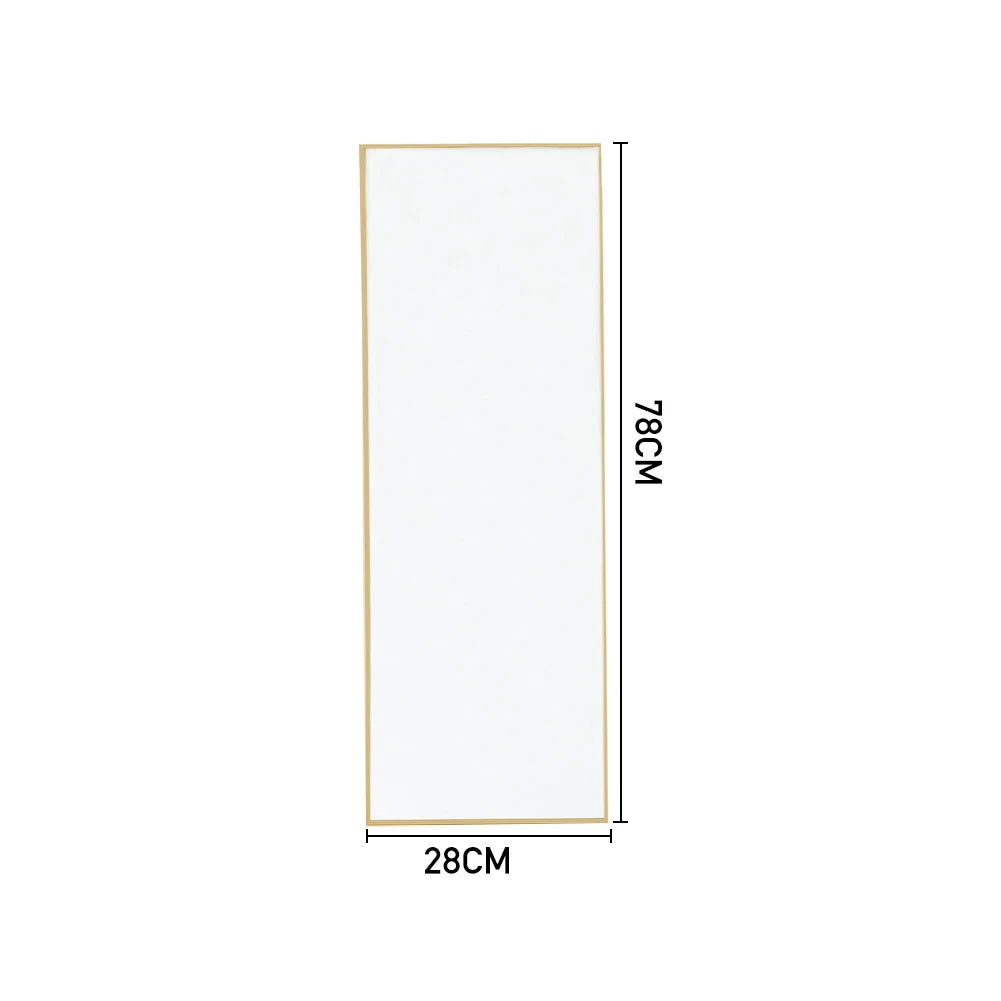 Metal Frame Over the Door Full Length Mirror, 28cm W x 78cm H