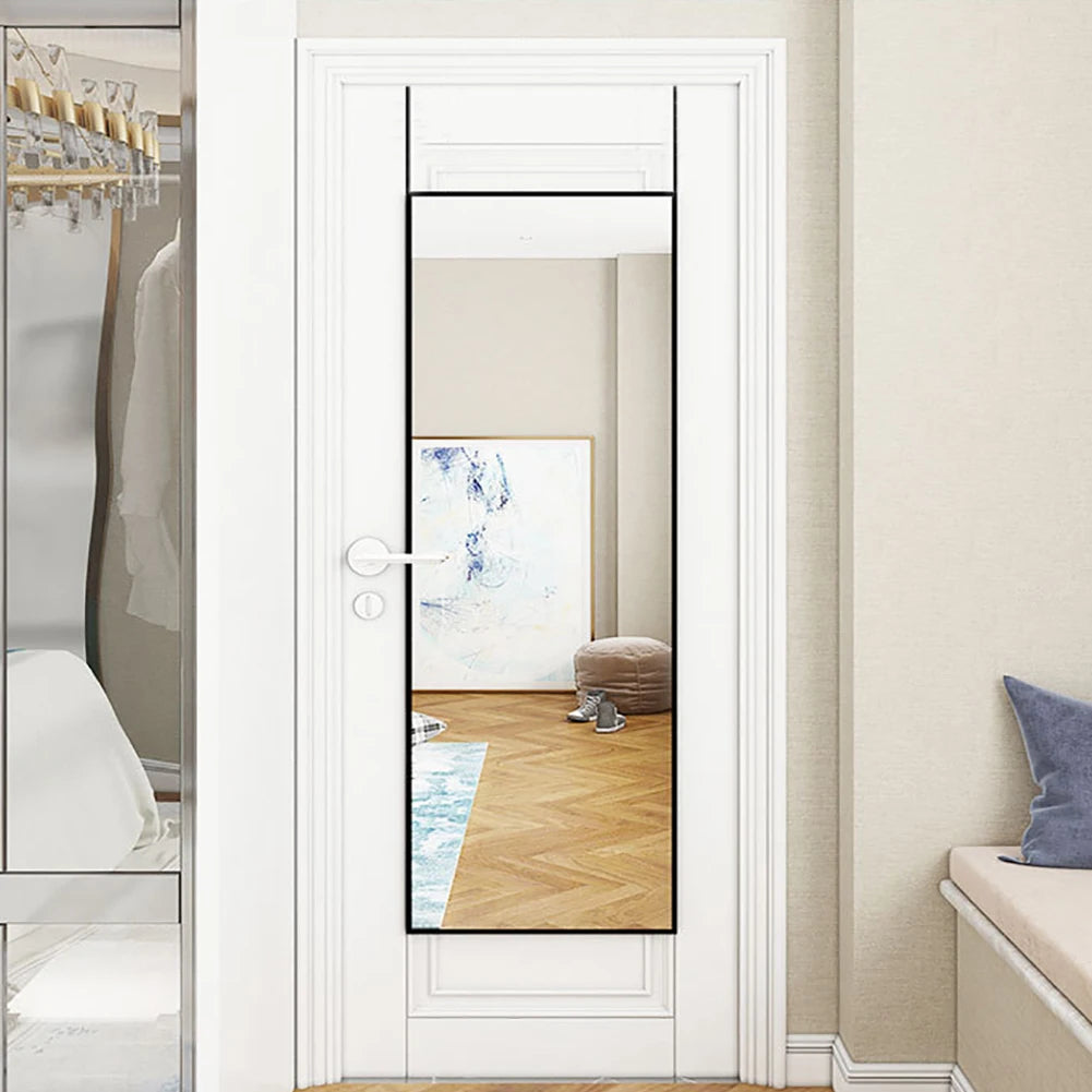 Metal Frame Over the Door Full Length Mirror, 28cm W x 78cm H