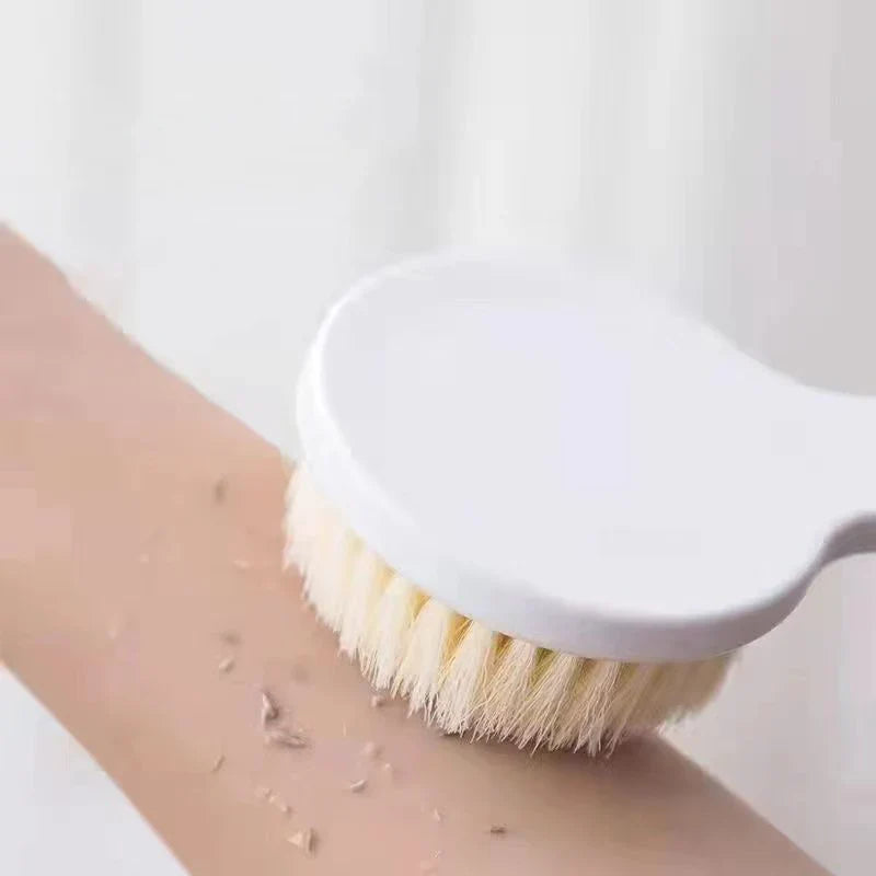 1 Pack Long Handle Shower Brush Unisex Senior Single Side Back Brush Bath Brush Exfoliating Suitable For Wet And Dry Brushes
