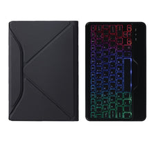 B500S Diamond Texture Triangle Back Holder Splittable Bluetooth Keyboard Leather Tablet Case with Backlight for Samsung Galaxy Tab A7 10.4 2020