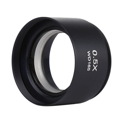 Stereo Microscopes Auxiliary Objective Lens Barlow Lens Magnifier 0.5X WD165, 0.5X WD165