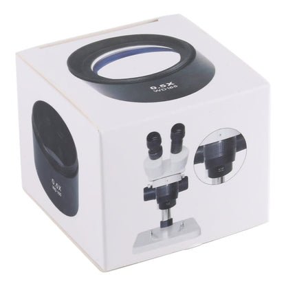 Stereo Microscopes Auxiliary Objective Lens Barlow Lens Magnifier 0.5X WD165, 0.5X WD165