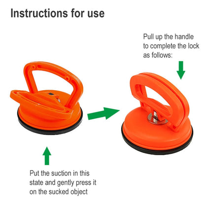 Large Car Dent Repair Puller Suction Cup Bodywork Panel Sucker, Large, Black, Large Orange