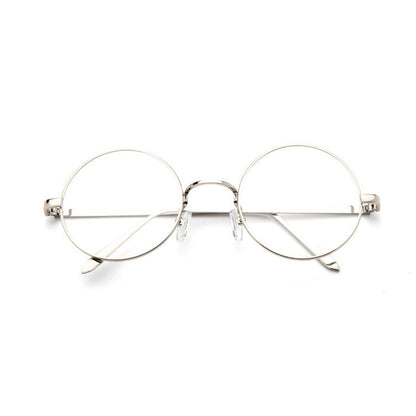 Round-Framed Glasses Small Fresh, Round-Framed Glasses, Golden, Silver, Bronze, Gun gray
