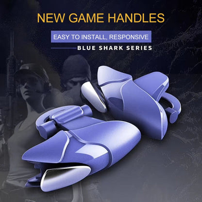 Blue Shark Shark Eat Chicken Game Auxiliary Handle, Blue