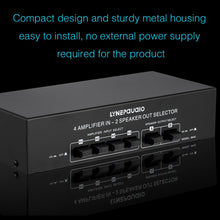 B042 4-in 2-out Power Amplifier Sound Switcher Loudspeaker Switch Distributor, 300W Per Channel Lossless Sound Quality, B042