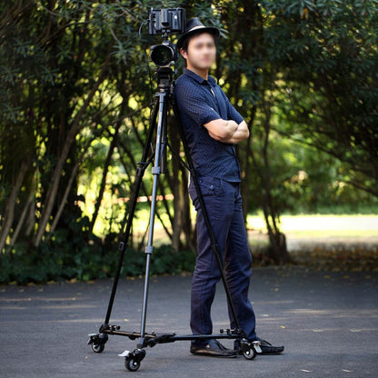 YUNTENG 901 Aluminium Alloy Camera Tripod Foot Wheel Tripod Pulley Base, Load 30KG, 901