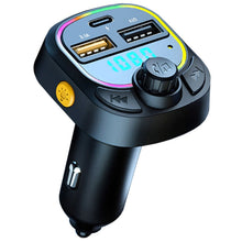 C28 Fast Charging Atmosphere Light Handsfree Car Kit Car Mp3 Player Stereo FM Transmitter, C28