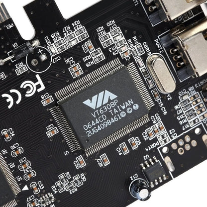 PCI-E 3 Ports 1394a 1394b Firewire Expansion Card 2 x 6 Pin + 1 x 4 Pin for Desktop PC, 1394a+1394b