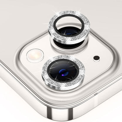 ENKAY Hat-Prince Glitter Rear Lens Aluminium Alloy Tempered Glass Film, For iPhone 15 Pro / 15 Pro Max, For iPhone 15 / 15 Plus