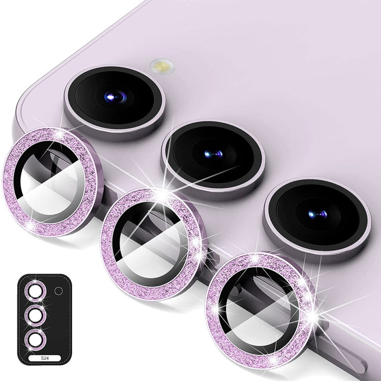 ENKAY Hat-Prince 9H Rear Camera Lens Glitter Aluminium Alloy Tempered Glass Film, For Samsung Galaxy S24 Ultra 5G, For Samsung Galaxy S24+ 5G, For Samsung Galaxy S24 5G