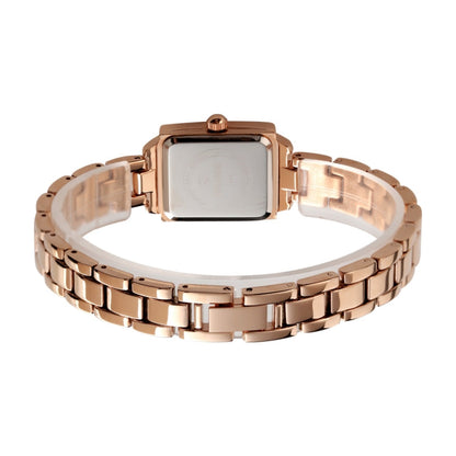 SKMEI 1407 Business Fashion Watch with Diamonds Delicate and Elegant Square Zinc Alloy Quartz Watch for Women, Silvery