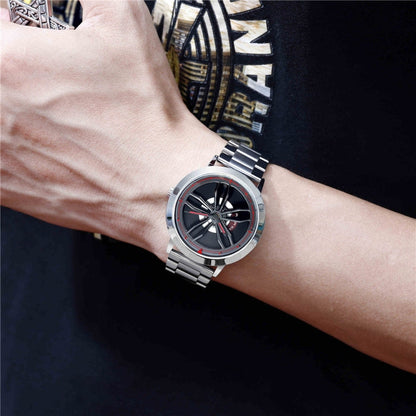 SANDA1009 Watch Man Student Casual Waterproof Steel Band Watch Man
