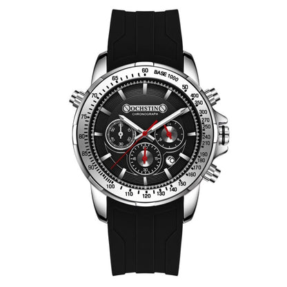 OCHSTIN 6125A Multi Function Chronograph Men  Sports Silicone Quartz Waterproof Men  Watch