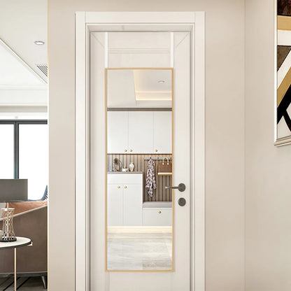 Metal Frame Over the Door Full Length Mirror, 28cm W x 78cm H