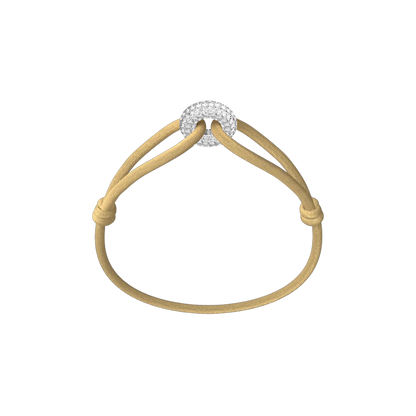 Silver Soho Pavé Cord Bracelet