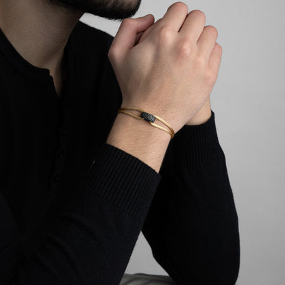 Carbon Regent Cord Bracelet