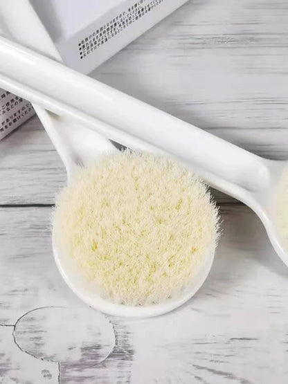 1 Pack Long Handle Shower Brush Unisex Senior Single Side Back Brush Bath Brush Exfoliating Suitable For Wet And Dry Brushes