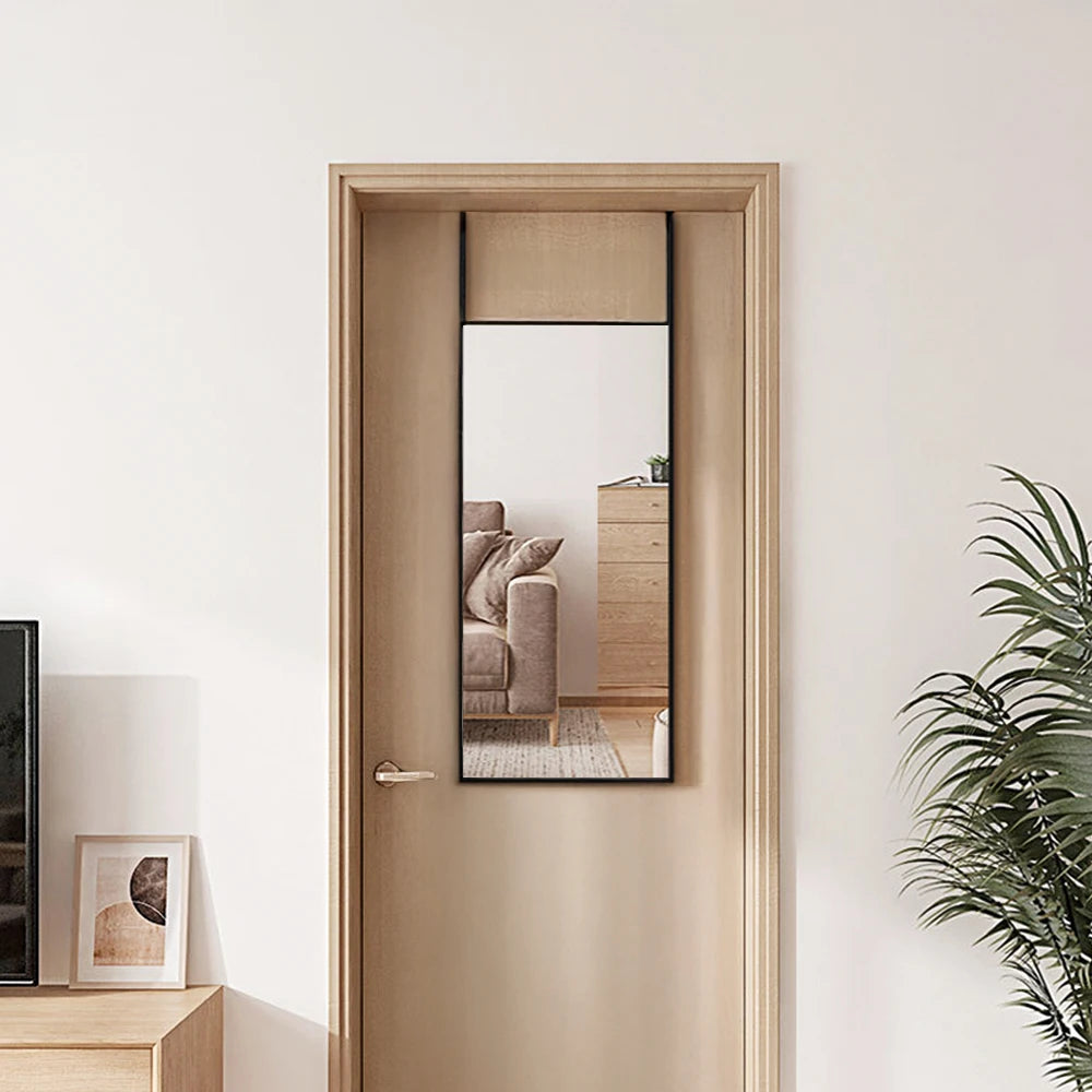 Metal Frame Over the Door Full Length Mirror, 28cm W x 78cm H