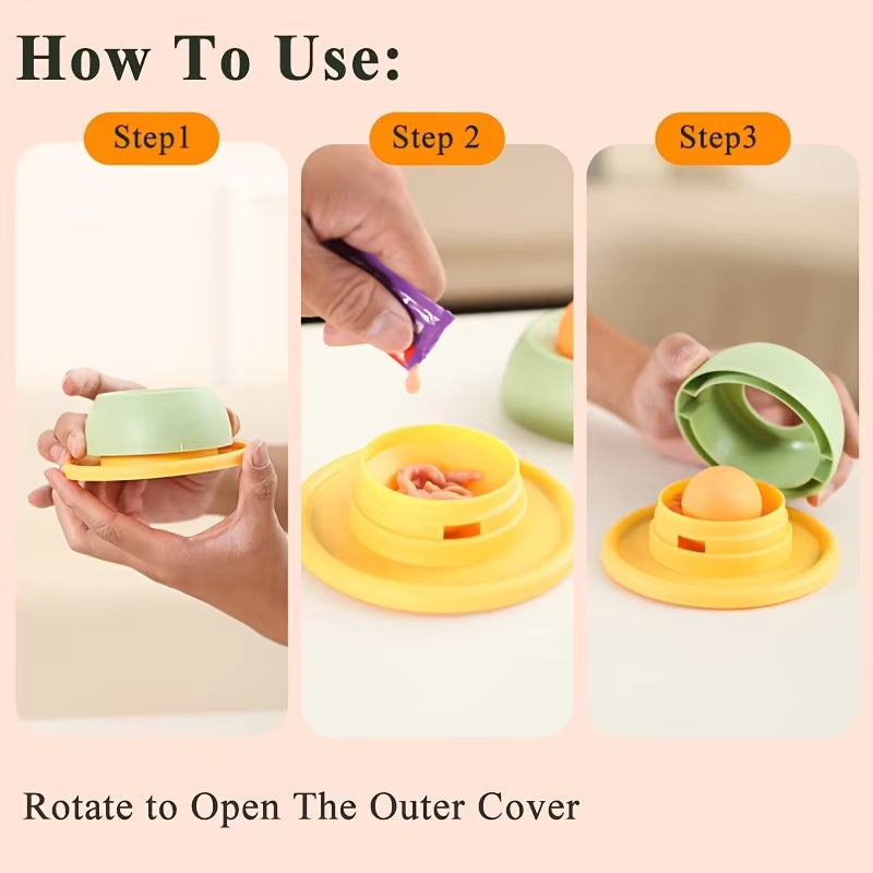 TUGME Interactive Pet Cat Licking Food Toys Anti-slip Pet Slow Feeder for Cats Funny Kitten Licking Plate Cat Accessories