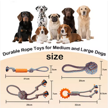 Eco-Friendly 5-Pack Handmade Durable Cotton Rope & TPR Dog Chew Toy Set Tug-of-War Toys for Teething Relief & Training