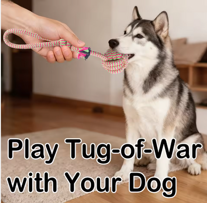 Heavy-Duty Indestructible Dog Rope Chew Toy Bite Resistant Chew Cotton Rope Dog Pet Toy Great for Puppy Teething & Outdoor Play