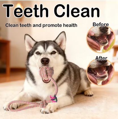 Heavy-Duty Indestructible Dog Rope Chew Toy Bite Resistant Chew Cotton Rope Dog Pet Toy Great for Puppy Teething & Outdoor Play