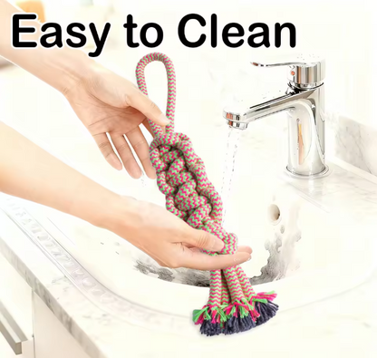 Heavy-Duty Indestructible Durable Eco-Friendly Teeth Grinding Cleaning Chew Toy for Tug Play & Dental Care